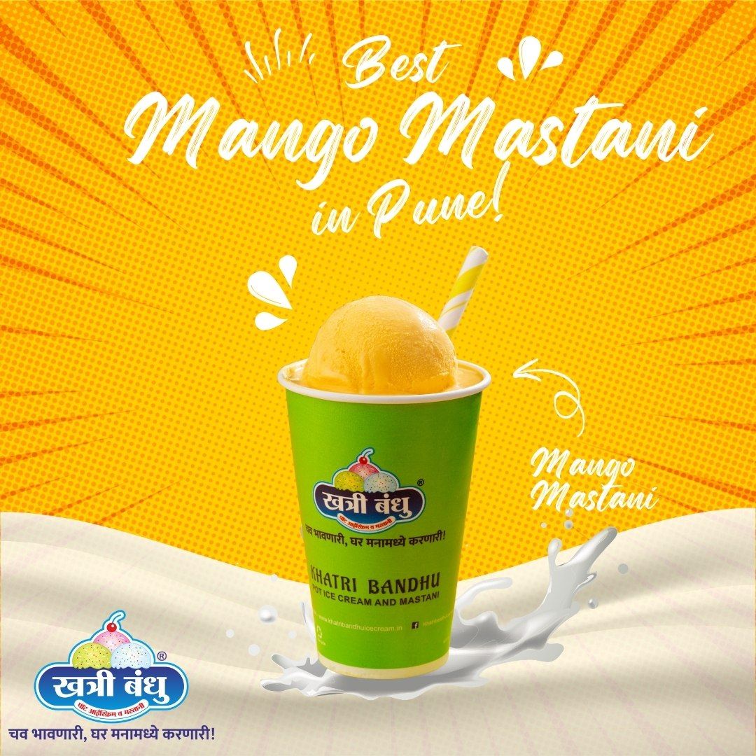 Enjoy the creamiest, most flavorful Mango Mastani in Pune at Khatri Bandhu. Made with fresh Alphonso mangoes, it’s a dessert you can’t resist!
